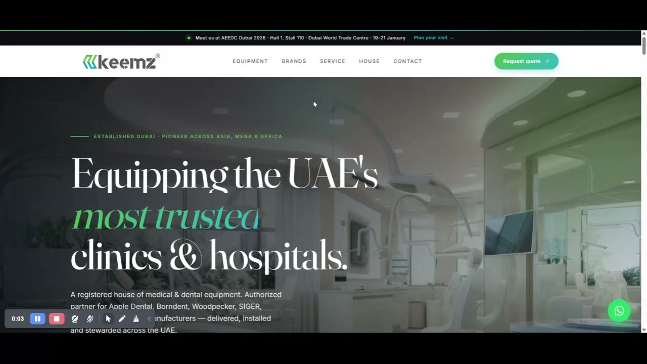Keemz Medical supplier website