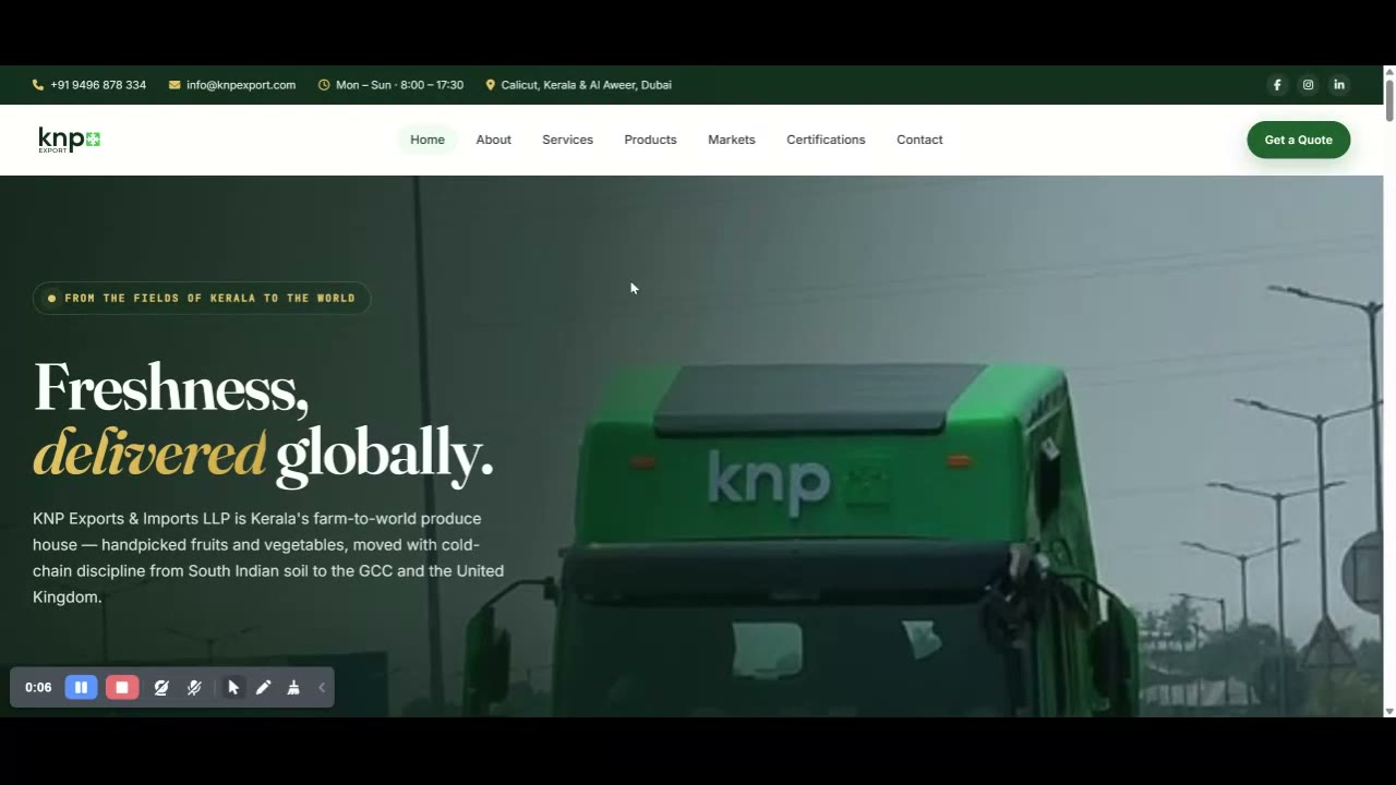 KNP Export website